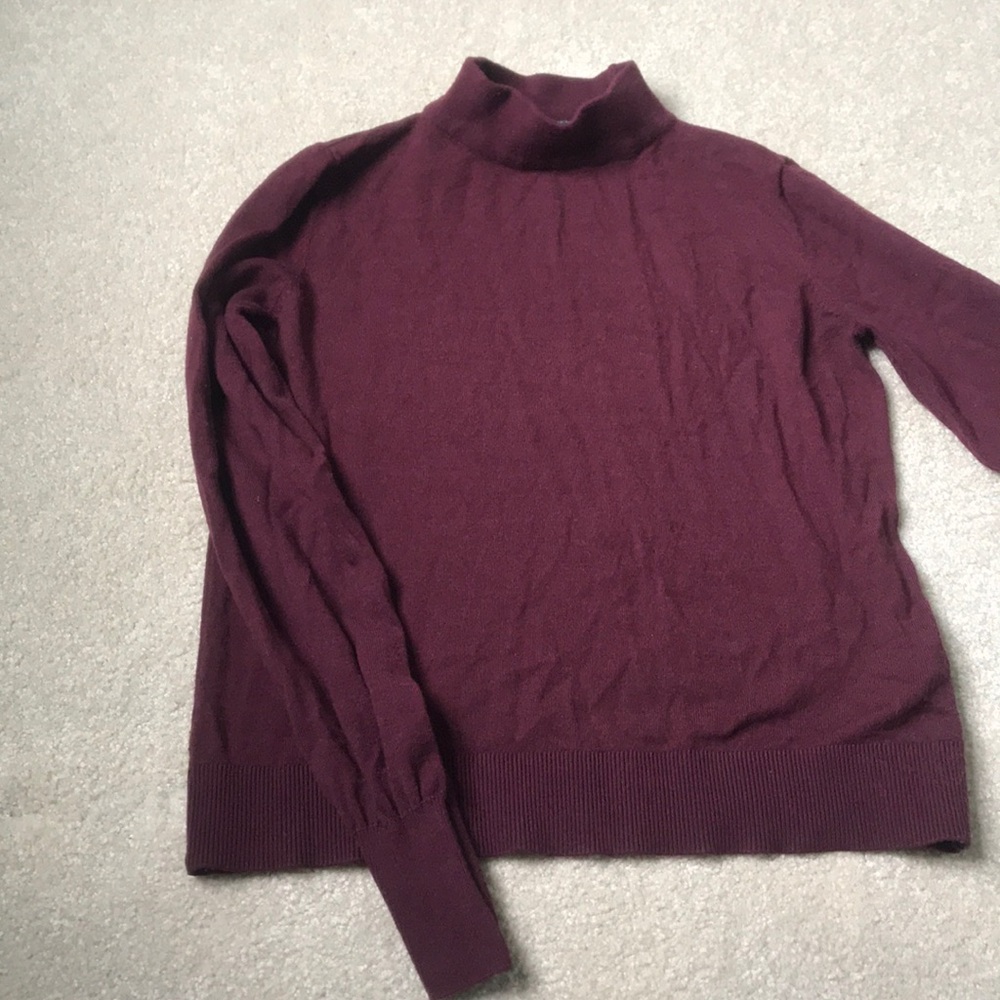 TOPSHOP burgundy turtle neck